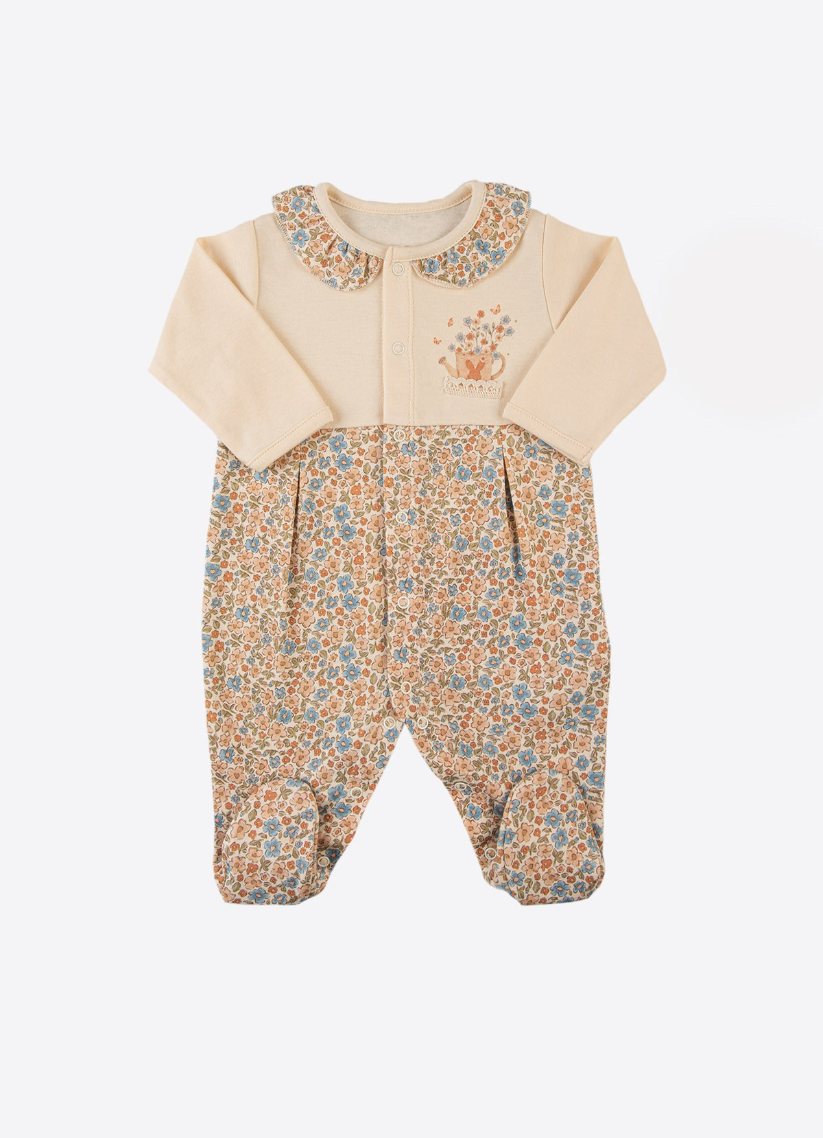S60995 - Organic Secret Bunny Sleepsuit With Bonnet