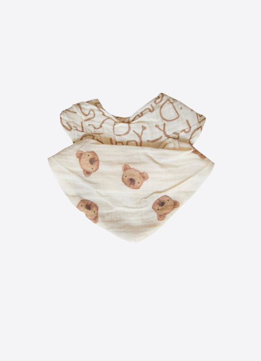S60828 - Organic Teddy Bibs 2-Pack