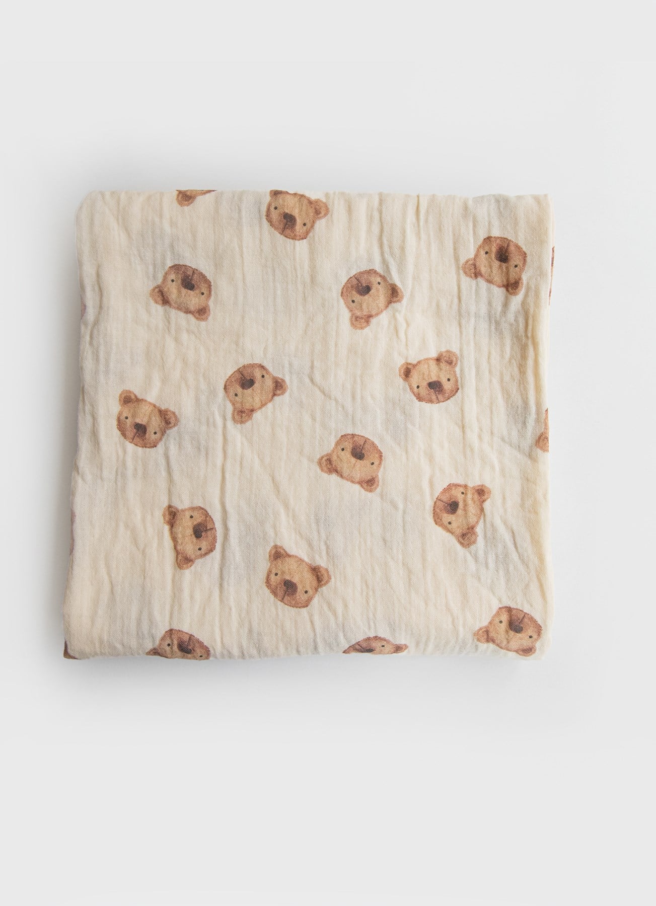 Organic Teddy Bear Muslin Blanket - S60815
