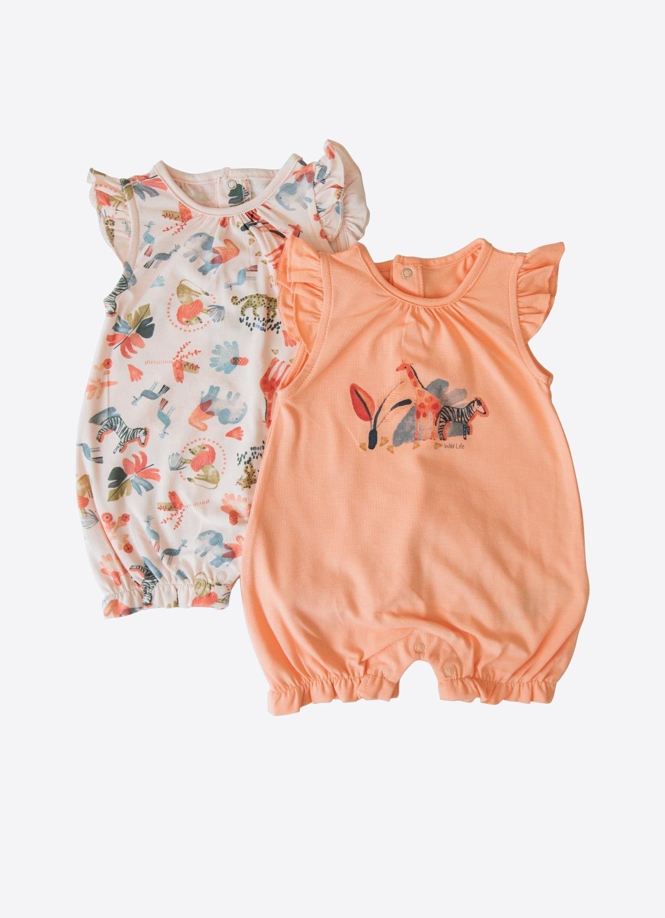 Organic Wild Life Rompers 2-Pack - S40032