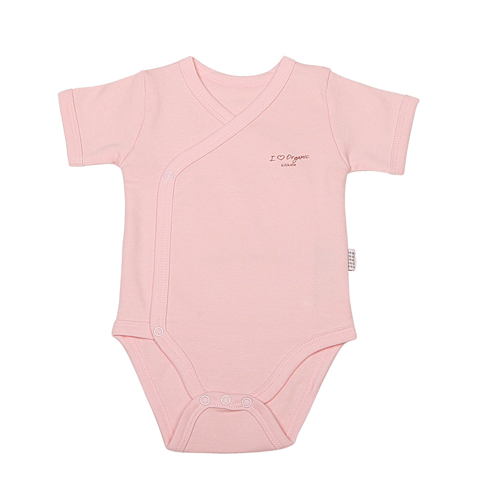 S77145 - Organic Basic Short Sleeve Kimono Bodysuit