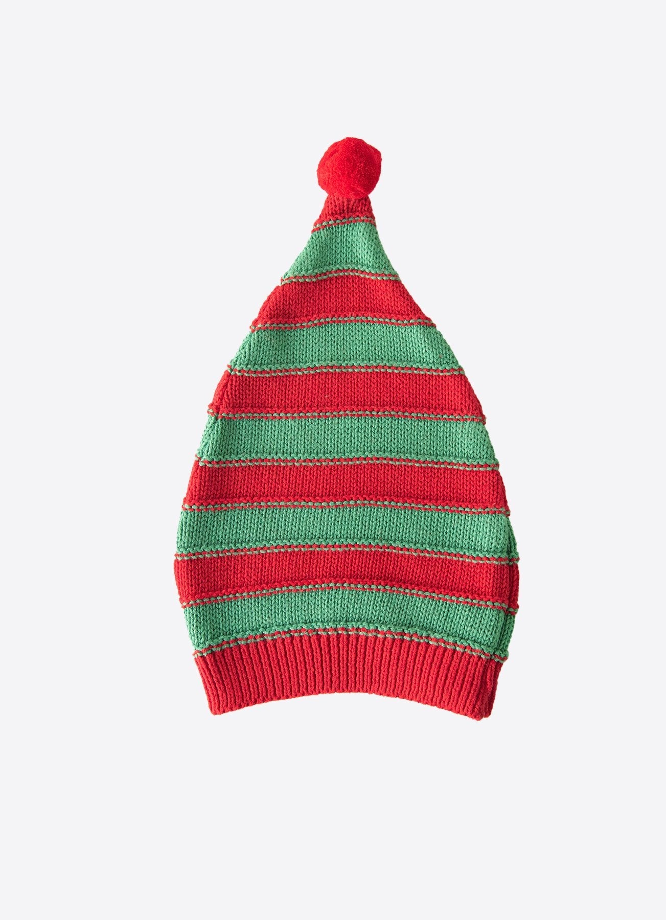 Organic Christmas Knitted Striped Hat - S18673